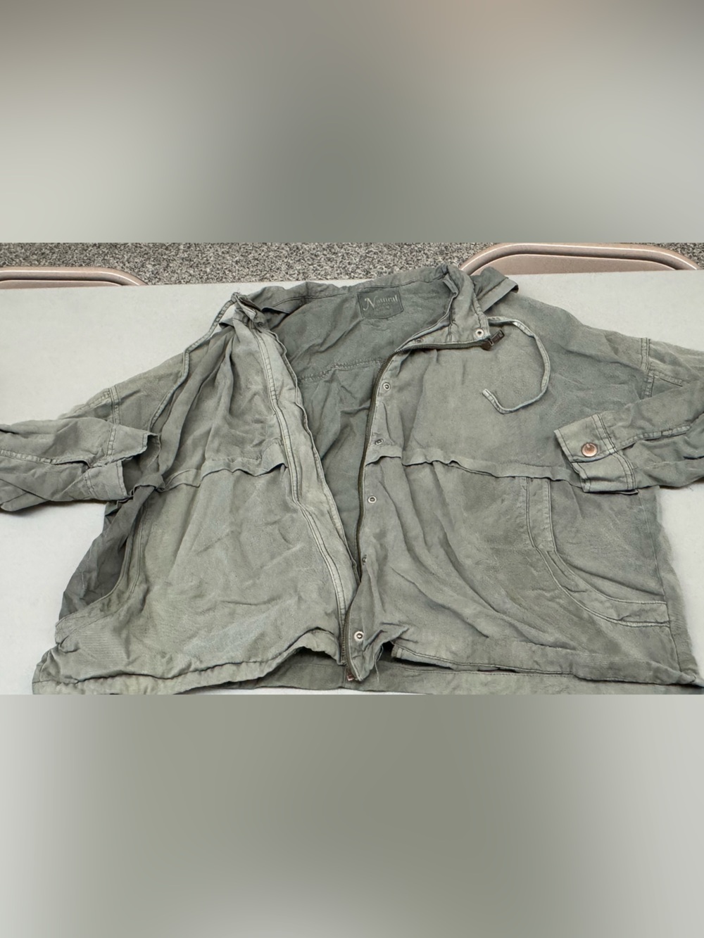 Natural Reflections Olive Green Utility Jacket Women’s plus size fall coat